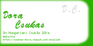dora csukas business card